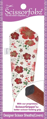 Miniatura 20 de Fundas protectoras para tijeras de diseñador, 4 unidades, tamaño surtido, diseño floral victoriano azul #4-304 Jardín floral victoriano azul