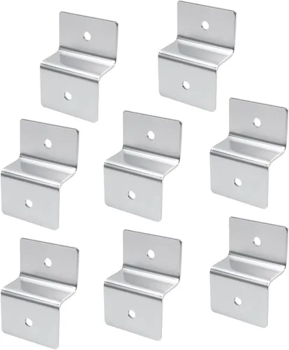 Miniatura 8 de KUMGROT 4 juegos de soportes de panel solar de aleación de aluminio Z soportes para paneles solares techo RV barco fuera de la red, plata Plateado