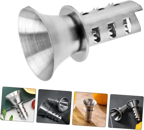 Miniatura 6 de Exprimidor manual de limón de 2 piezas Exprimidor de mano de cítricos Exprimidor portátil de acero inoxidable para la cocina casera