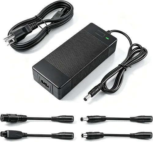 Cargador de bicicleta eléctrico de repuesto con certificación UL de 42 V 2 A para cargador de scooter eléctrico de 36 V con 4 enchufes, compatible