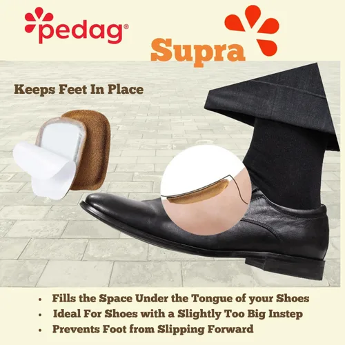 Miniatura 5 de pedag Supra Almohadillas de lengua alemanas hechas a mano Cuero de gamuza suave y acolchado de espuma viscoelástica para zapatos Resuelve