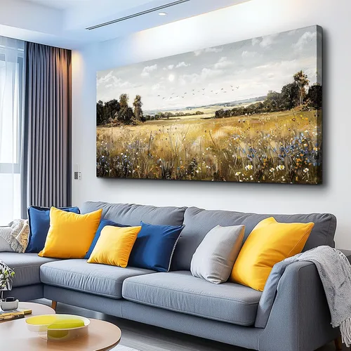 Miniatura 11 de KELIYUAN Arte de pared para sala de estar, lienzo decorativo de pared para dormitorio, oficina, decoración de pared de océano azul, imágenes de olas