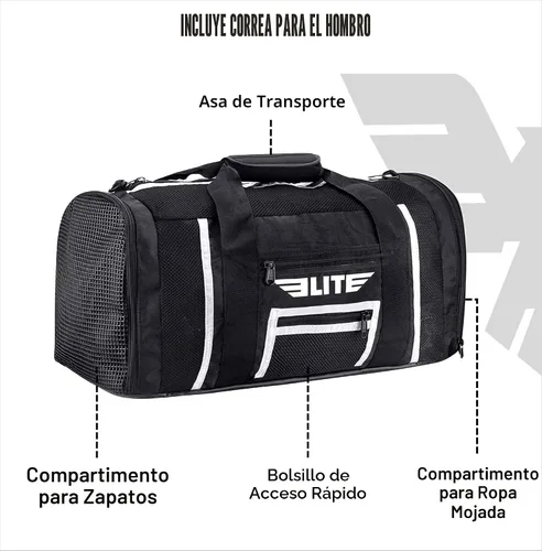 Miniatura 5 de Elite Sports Bolsa de lona para boxeo, gimnasio, MMA, BJJ, equipo de Jiu Jitsu, bolsa de boxeo atlética para gimnasio