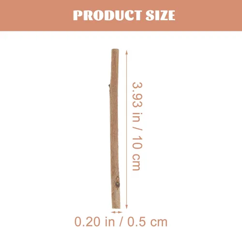 Miniatura 2 de Veemoon 100 palitos de madera para manualidades, 3.9 in, 0.1-0.2 pulgadas de diámetro, palos de madera rústica, accesorios para fotos, pequeños