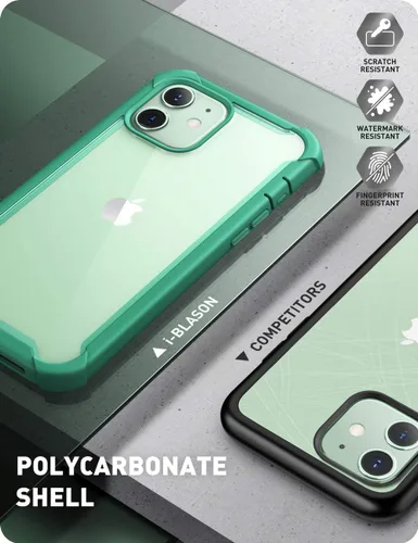 Miniatura 5 de i-Blason Ares - Funda para iPhone 12, iPhone 12 Pro de 6.1 pulgadas (versión 2020), funda transparente resistente de doble capa con protector