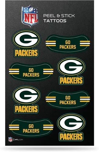 Miniatura 21 de Rico Industries NFL Footbal Peel & Stick Temporary Tattoos - Eye Black - Game Day Approved!