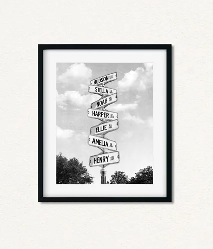 Miniatura 10 de VIRAGIL Lienzo personalizado con nombre de calle familiar, póster personalizado para decoración del hogar y sala de estar, arte de pared