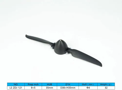 Miniatura 17 de Viloga Hélice plegable RC de 8 x 4.5 pulgadas con tamaño giratorio D32 × H28 mm, y diámetro del eje del motor φ3.0 con giratorio de plástico