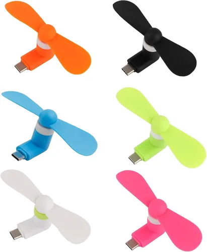 Miniatura 8 de PCTC Paquete de 3 mini ventiladores de teléfono - Tipo C para Samsung Galaxy S24/S23, compatible con Apple iPhone 15/15 Pro, Moto Razr 40