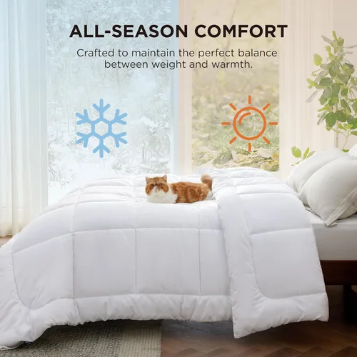 Miniatura 99 de Bedsure Relleno de edredón – Edredones acolchados tamaño King, edredón para todas las estaciones, ropa de cama alternativa de plumón suave, con 8