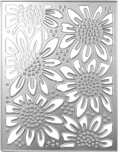 COMFEELING Troqueles de metal con diseño de girasol para hacer tarjetas, plantilla de marco para manualidades, álbum de fotos, álbum de recortes,