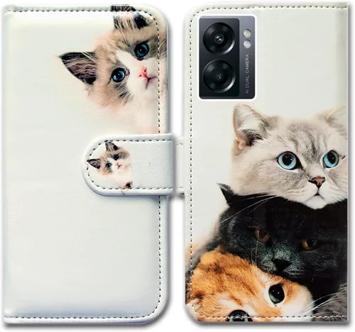 Miniatura 21 de Bcov Funda para OnePlus Nord N300 5G, diseño de pájaro negro y verde con tapa para teléfono con ranura para tarjeta y soporte para OnePlus Nord N300