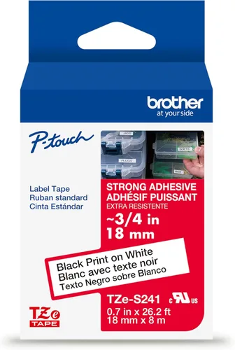 Miniatura 34 de Brother Cinta de etiquetas P-Touch TZe negra con impresión en azul (TZe541), laminada, 3/4 pulgadas x 26.2 pies (0.709 in x 26.2 ft)
