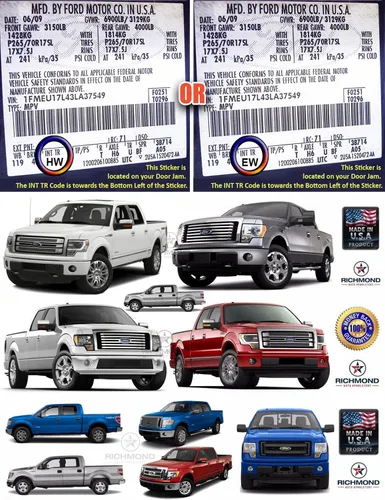 Miniatura 7 de Richmond Auto tapicería 2009-2010 Ford F150 F-150 Lariat – Funda de asiento de piel perforada para lado del pasajero, color marrón