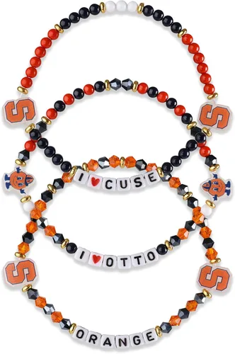 Miniatura 51 de FOCO NCAA unisex-adulto Paquete de 3 Pulseras de la Amistad con Cuentas con Logotipo de Equipo Universitario de la NCAA Oficialmente Licenciadas
