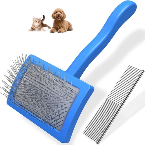 Miniatura 16 de 2 cepillos deslizantes para perros y peines de mascotas, cepillo profesional de aseo para perros (Goldendoodles, caniches, labradoodles)