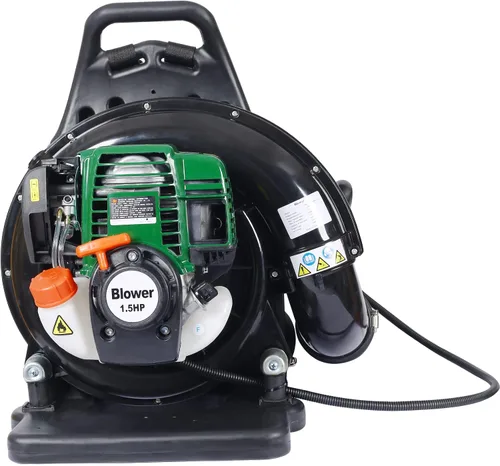 HomVent Soplador de hojas de mochila, soplador de hojas de gas, soplador de mochila con motor de 4 tiempos de 37.7 CC, potente soplador comercial de