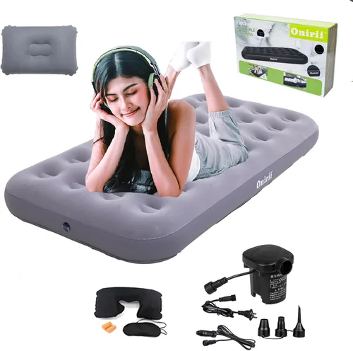 Miniatura 9 de Onirii Colchón de Aire Queen con Bomba Integrada, Colchón Inflable Queen de 16 Pulgadas de Alto, Colchón de Aire Inflable Grueso y Cómodo