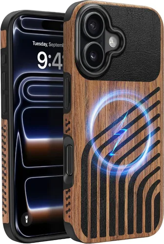 Miniatura 39 de Funda magnética ZZDZZ compatible con iPhone 14 Plus [Compatible con Magsafe] Diseño de cuero premium TPU híbrido a prueba de golpes (Negro)