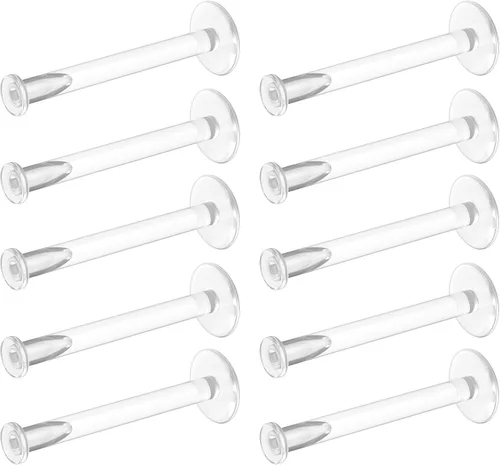 Miniatura 19 de Bioflex - Aretes transparentes para deportes, trabajo, escuela, cirugía, resonancia magnética – Piercing transparente para orejas, cartílago, hélix