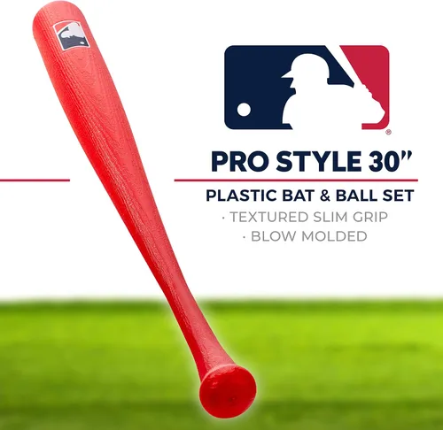 Miniatura 4 de Franklin Sports MLB Kids Baseball Bat and Ball Set - Lightweight 30" Youth Plastic Bat - Multiple Colors Rojo