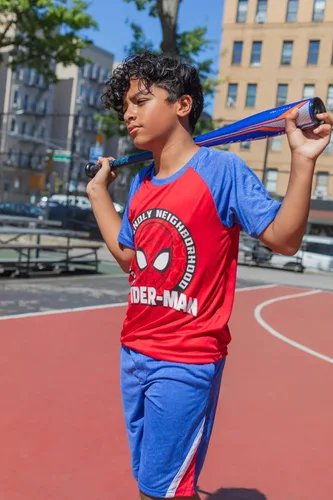Miniatura 4 de Marvel Conjunto de traje de 3 piezas de Spider-Man de los Vengadores camiseta sin mangas y pantalones cortos