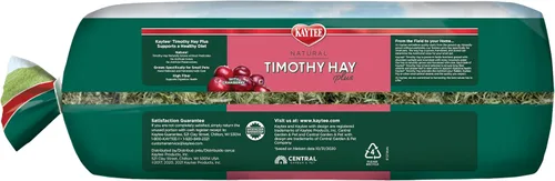 Miniatura 9 de Kaytee All Natural Timothy Hay Plus Arándanos para conejillos de indias, conejos y otros animales pequeños, 24 onzas