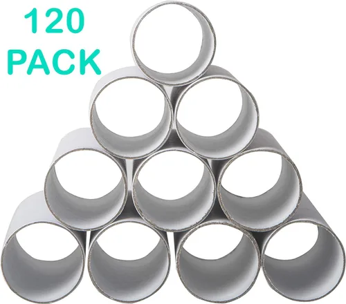 Miniatura 2 de Paquete de 120 tubos de cartón para manualidades, rollos de manualidades, tubos redondos, rollos de papel higiénico, tubos de cartón