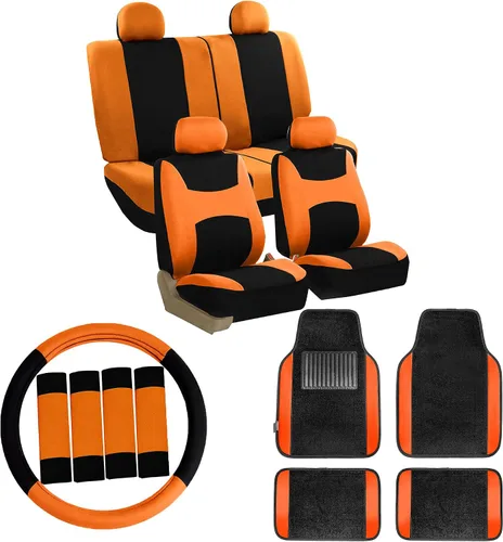 Miniatura 15 de FH Group FH-FB030115 Combo Set: Fundas de asiento de tela ligera y brisa (Aptas para bolsa de aire y división) W. FH2033 + F14407 Alfombrillas