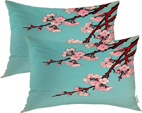 Miniatura 52 de Batmerry Black Cat Green Leaves Throw Pillow Covers, Cat Among Foliage Decorative Pillow Covers Digital Printing Blended Fabric for Couch Sofa Bed