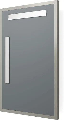 Miniatura 4 de Better Bevel - Espejo rectangular enmarcado de 24 x 36 pulgadas, espejo de pared de baño, fabricado en Estados Unidos, marco de acero, acabado negro