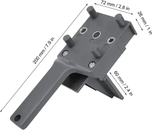 Miniatura 2 de 8 unids/set localizador de agujeros de perforación para carpintería, plantilla de clavija de clavija de conexión de tablero de madera, localizador