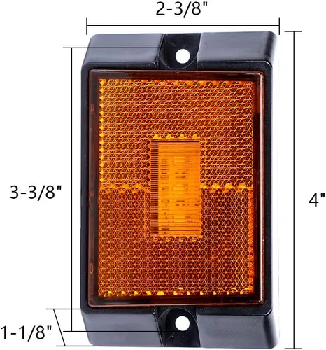 Miniatura 2 de CZC AUTO Luces LED de color ámbar laterales selladas, sumergibles, reflectores de holgura, luces impermeables para remolque de 12 V, para barco
