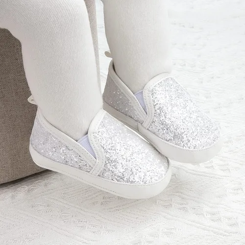 Miniatura 4 de KIDSUN Zapatos deportivos para bebés y niñas, suela suave, antideslizantes, para recién nacidos, color blanco, casual, zapatos para cuna