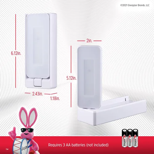 Miniatura 6 de Energizer Luz táctil LED giratoria, funciona con pilas, 35 lúmenes, luz LED inalámbrica para armario, ideal para debajo del gabinete, armario