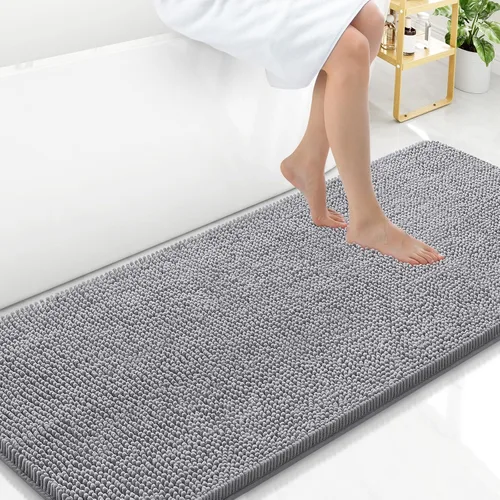 Miniatura 184 de Arotive Alfombras de baño de felpilla extrasuaves y absorbentes, de 24 x 16 pulgadas, lavables a máquina, parte trasera de goma antideslizante
