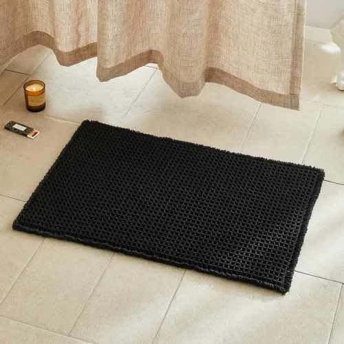 Miniatura 108 de TYUU Tapete de baño estilo gofre, tapete de baño bohemio, antideslizante, lavable, súper absorbente, de secado rápido, bonito tapete de baño
