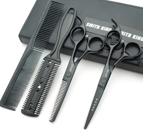 Tijeras de pelo de 5.5 pulgadas con peine de adelgazamiento, tijeras de corte de cabello, tijeras de adelgazamiento para profesionales y personales