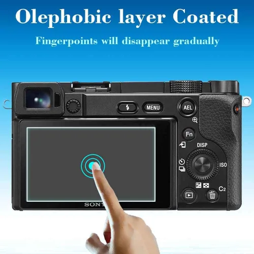 Miniatura 5 de ULBTER Protector de pantalla para Sony A6600 A6400 A6300 A6100 A6000 [3 piezas] y cubierta de zapata 9H dureza vidrio templado para Sony Alpha 6600