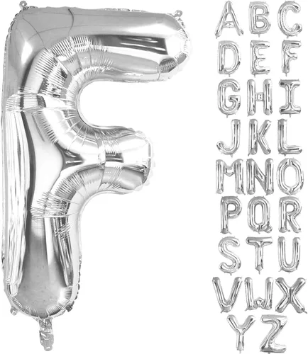 Miniatura 24 de Lovoir Globos grandes de 40 pulgadas con la letra G de color plateado de gran tamaño, globo de helio de aluminio de Mylar para fiesta de cumpleaños