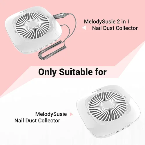 Miniatura 2 de MelodySusie Filtro de repuesto para colector de polvo de uñas, paquete de 2, filtro de polvo reutilizable para colector de polvo de uñas