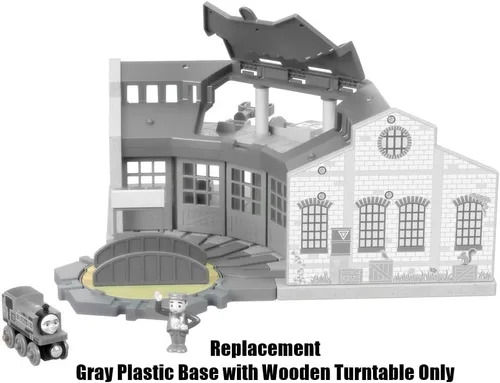 Miniatura 2 de Pieza de repuesto para cobertizos de madera Tidmouth de Thomas & Friends - GGG72 ~ Base de plástico gris con tocadiscos de madera