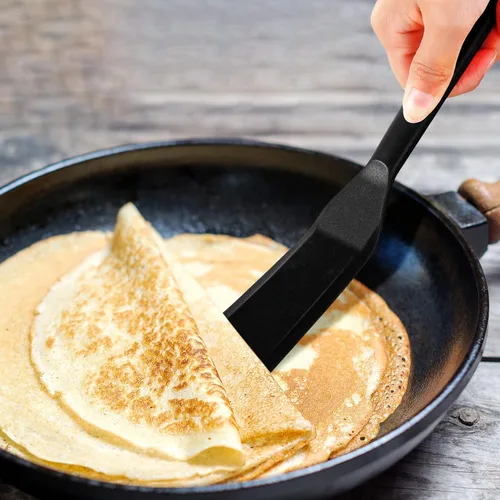 Miniatura 5 de Zopeal 2 Piezas Espátula para Crepes de Silicona Estrecha y Larga, Volteador Resistente al Calor para Cocinar, Espátula para Tortitas Antiadherente