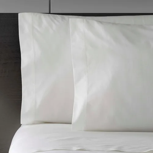 Miniatura 2 de Vera Wang - Sábanas tamaño Queen, juego de ropa de cama de percal de algodón, elementos esenciales para habitación (blanco, Queen)