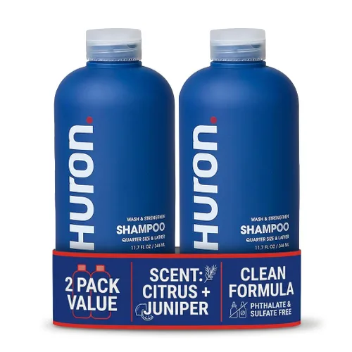 Miniatura 8 de Huron Champú para hombre Fórmula limpiadora e hidratante Aroma cítrico, enebro fresco y verduras aromáticas Fortalece el cabello Sin