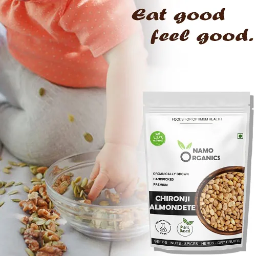 Miniatura 5 de Seasol Namo Organics - Semillas de almendra gigantes - 5.29 oz - Frutos secos Chironji/Charoli - Procedentes de agricultores orgánicos