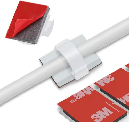 Miniatura 10 de Organizador de cables adhesivos, organizador de cables 3M, organizador de clips de alambre para escritorio, mesas de automóvil, PC, laptop, TV