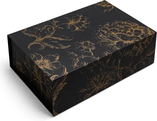 Miniatura 17 de Caja de regalo de recuerdo de lujo, paquete de 3 cajas decorativas florales rosas con tapas magnéticas para regalos, caja de recuerdos de boda
