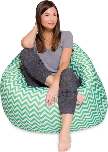 Miniatura 79 de Posh Creations - Sillón puff para niños, adolescentes y adultos, incluye funda extraíble y lavable a máquina, tamaño mediano de 27 pulgadas, lona