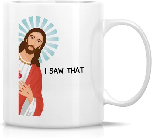 Miniatura 11 de Retreez Taza divertida – This Girl Runs on Coffee + Jesus - Tazas de café de cerámica de 11 onzas – Divertido, sarcasmo, sarcástico, motivacional